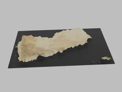 Yemen Map Country Low-poly 3D model