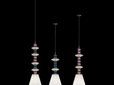 BON BON Glass pendant lamp By Sylcom Low-poly 3D model