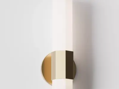 Contemporary Hexagon LED Bath Sconce 3D model