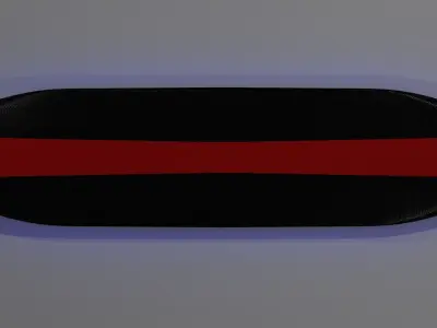 Hoverboard skateboard with lights Low-poly 3D model