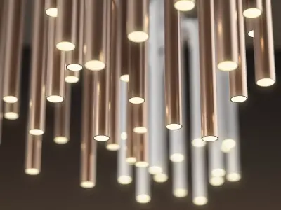 Pipes Suspension Lamp Free 3D model