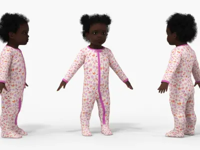  Babies in Full Bodysuit A-Pose Collection 