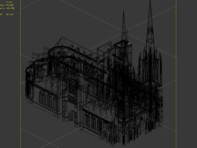 Different dimension - architecture - church 01 3D model