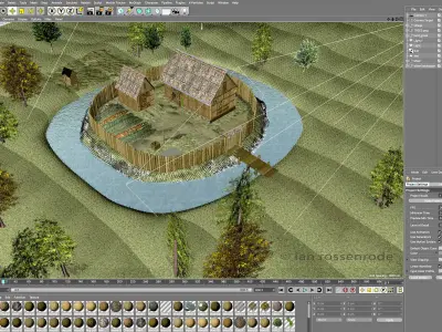 Medieval Historical fort village 3D model