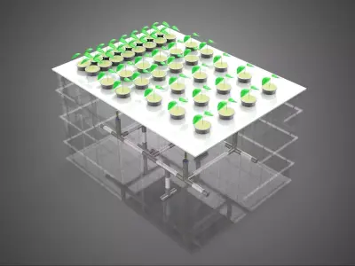 SEEDLING AEROPONICS BOX GRID PLANT ROOT TRAY CULTIVATION GARDEN 3D model