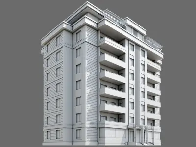 Residental Building ID040 3D model