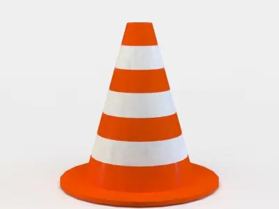 Road cone Low-poly 3D model purchase