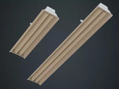 Fluorescent Bulb 1A Low-poly 3D model