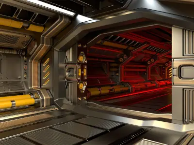 Sci Fi Modular Corridor ADVANCED EDITION 3D model