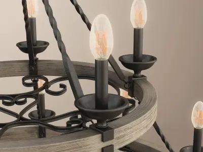 Kichler Taulbee 15 Light Chandelier 3D model