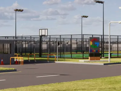 Huge Google Data Center Area 3D model