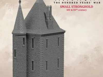 Small countryside keep 14th and 15th centuries 3D print model