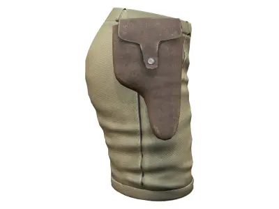 Safari Shorts Low-poly 3D model