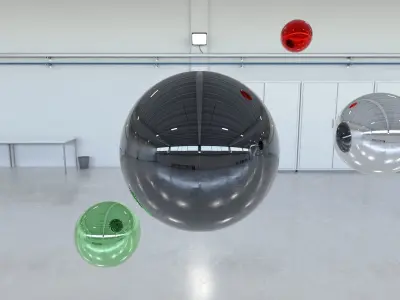 HDRI - Industrial Hangar Hall Interior 6b - 2 versions Texture