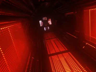 sci-fi tunnel 3D model