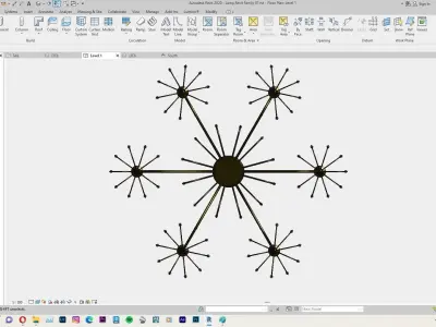 Chandelier or Classical Hanging Lamp Revit Family Interior 3D model