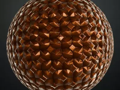 Shiny Brown Metal Sci-Fi PBR Seamless Texture