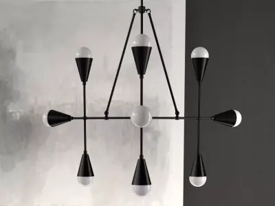 Triad 9 pendant light 3D model