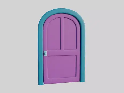 Cartoon Door 12a 3D model