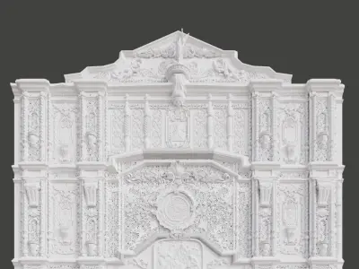 Baroque Church Facade 3D model
