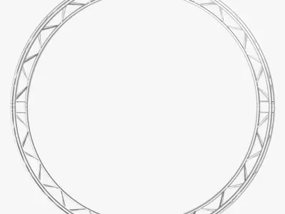 Circle Triangular Truss Full diameter 400cm 3D print model