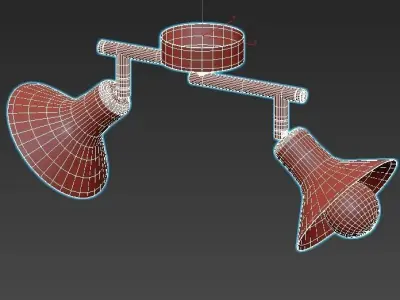 Vitaluce8 ceiling light with two lights 3D model