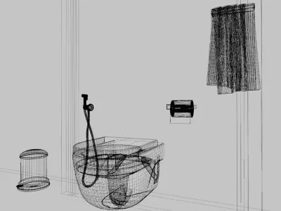 Washroom 3D model purchase
