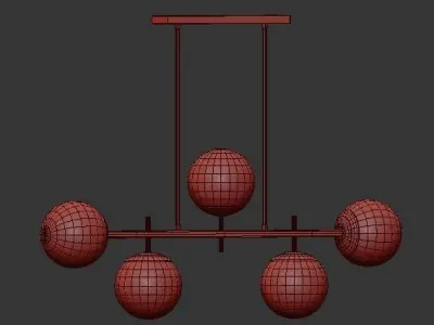HARMONY GLOBES ISLAND CHANDELIER 3D model