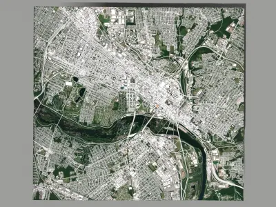 Cityscape Richmond California USA 3D model