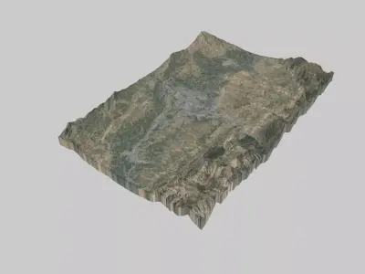 DUSHANBE City Low-poly 3D model