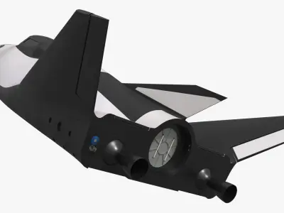  Compact Orbital Shuttle Flying Form Simplified 