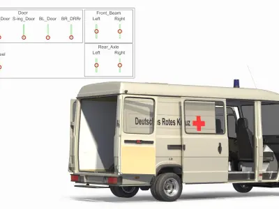  Mercedes Benz T2 507D Medical Transport Van Rigged 