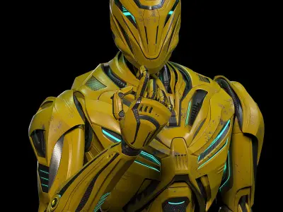 ROBOT ALIEN MECH 2 - RIGGED 3D model