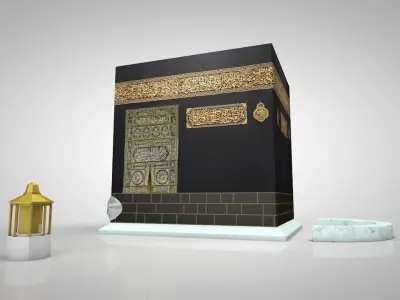 Muslims Kaaba Low-poly 3D model
