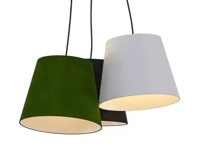 Cristobal pendant lamp - velvet 3D model
