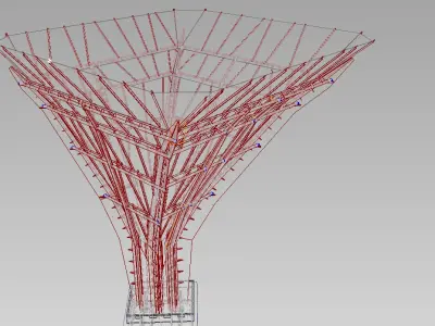 steel tree 3D model