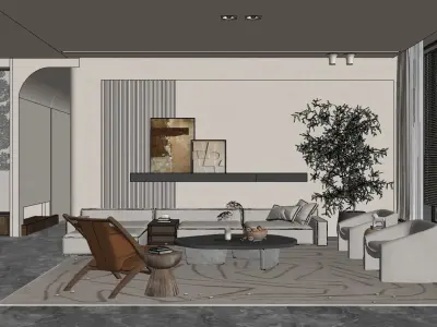 Livingroom Interior 3D model-04 3D model