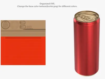  Sleek Soda Can With Droplets 330ml V2 