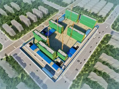 Urban Residential Construction Site 3D model