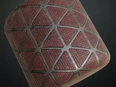 Sci-Fi Hexagonal Metal Mesh Floor PBR Seamless Texture