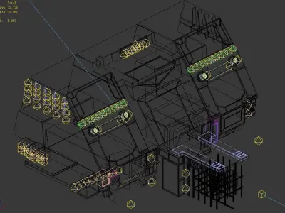 Spaceship - repair shop 02 3D model