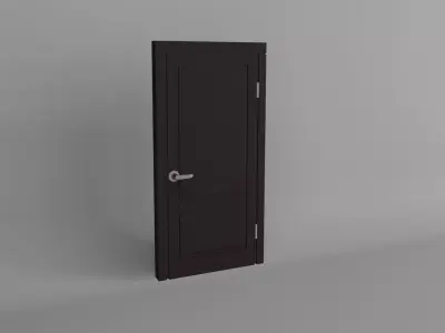 door maden in dark color  Low-poly 3D model