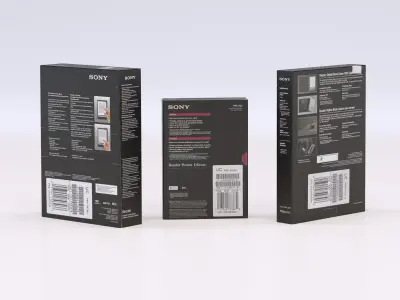 Set box packaging for sony tablet Low-poly 3D model