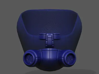 Gas mask respirator scifi futuristic 3d model  Low-poly 3D model