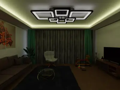 Chandelier 9968-6 carob 3D model