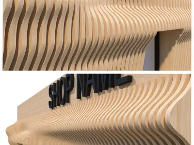 Entrance shoe shop Free 3D model