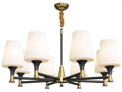 Cup Fixture Traditional Opal Glass Pendant Lighting Low-poly 3D model