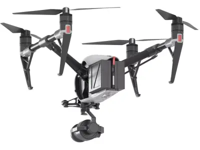 DJI Inspire 2 drone 3D model