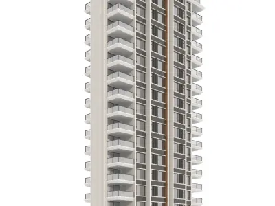 Residential Building 3D model 13