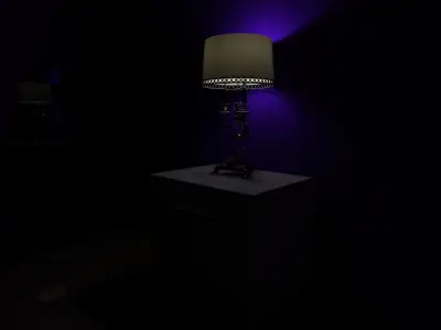 Lighting nightstand with lamp 3D print model